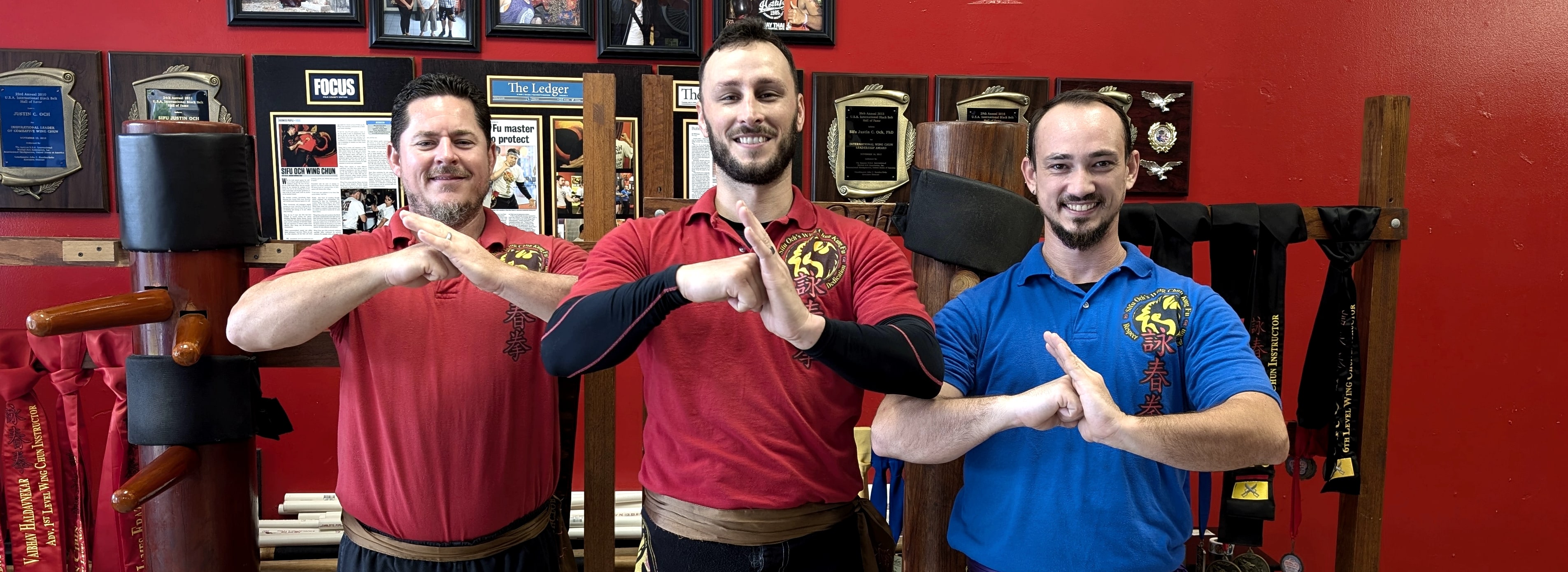 Mark Switzer, Timothy Kittlestad, Andrew Cottrell, Bowing, Respect, Discipline, Sifu Och Wing Chun, Kung Fu, Lakeland Florida, FL
