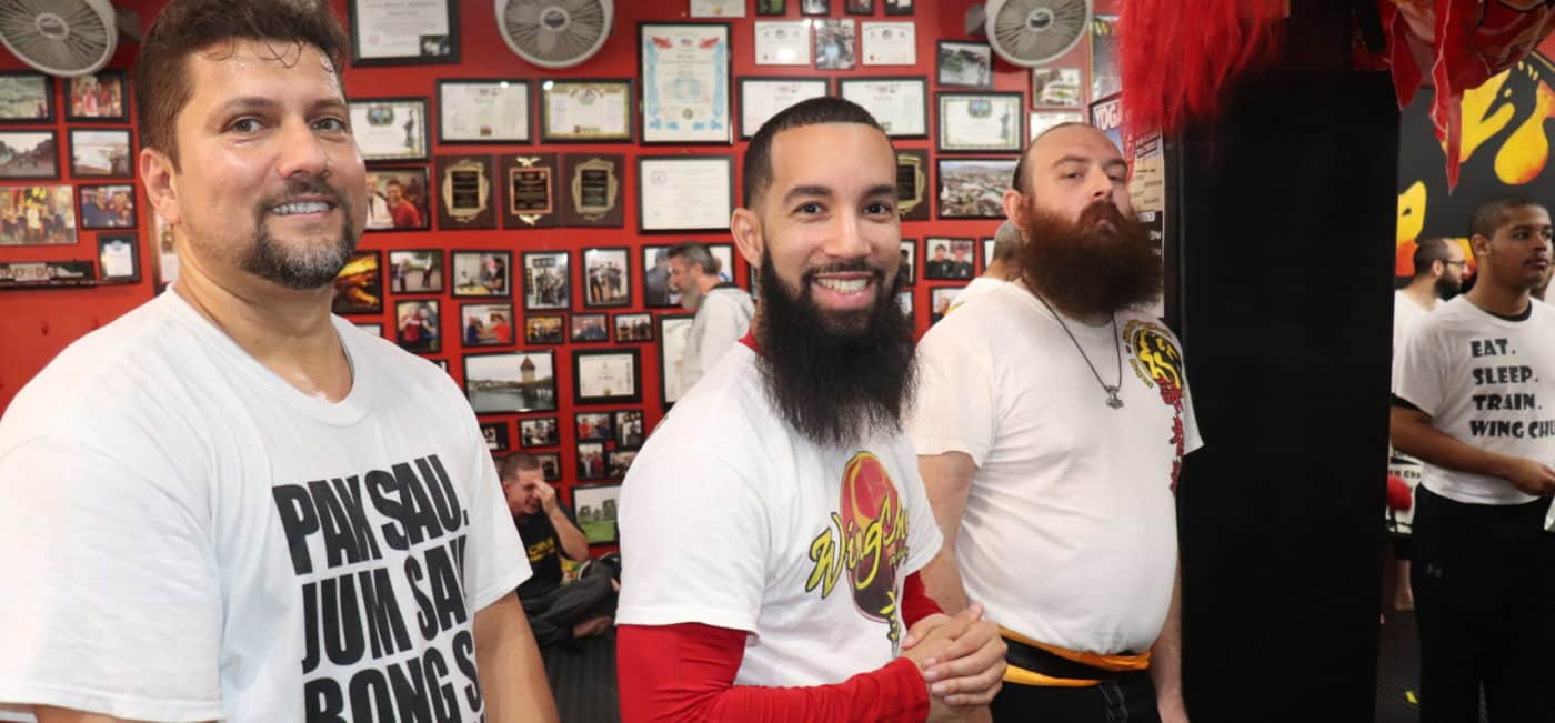 martial arts student smiling at the camera